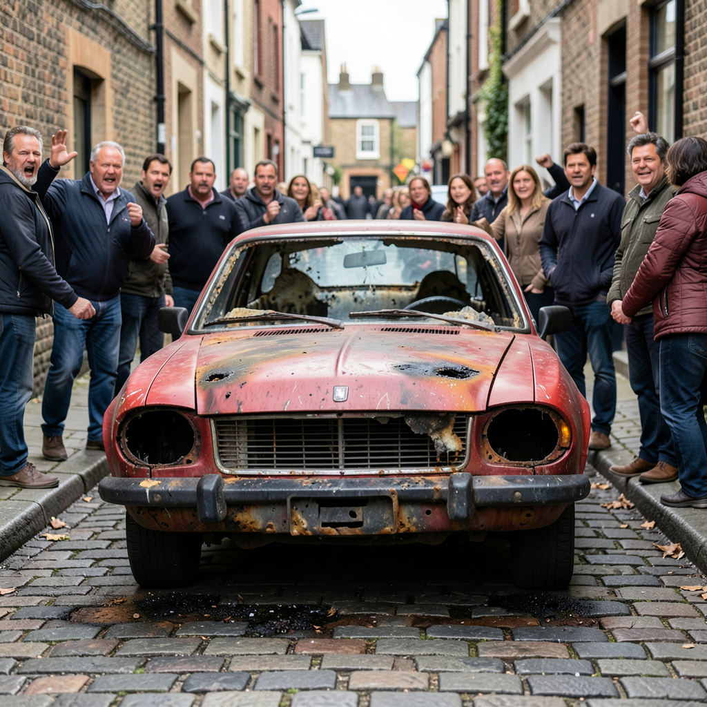 Furious locals demand action over eyesore car blighting street